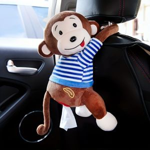 Monkey Auto Papieren Handdoek Doos Creatieve Armsteun Doos Cartoon Internet Beroemdheid Hangende Stoel Achterbank Auto Interieur Tissue Doos