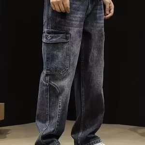 Baggy Jeans voor dames, boyfriend Y2k, jeans, hiphop, rechte vintage denim broek met lage taille, brede pijpen, losse streetwear, slipjeans, vrijetijdsbroek, 01-Blauw, S