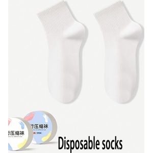 10 paar wegwerp sokken, reissokken, zwarte en witte compressiesokken