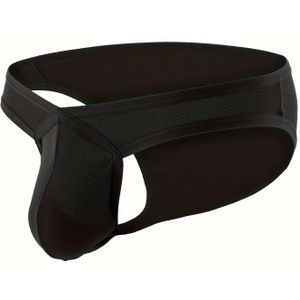 1pc heren ademend sexy lage taille slip bikini, comfortabel mesh ondergoed met brede tailleband