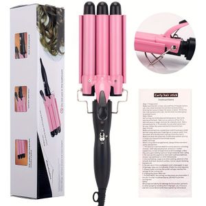 Europese Standaard Driebuis Krultang | Een Onmisbaar Item voor Thuis of Reizen, Creëert Moeiteloos Golvende Strandkrullen