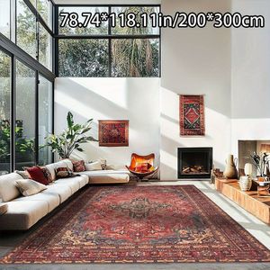 1pc Golden Decor Red Vintage Pattern Decorative Style, Suitable For Living Room Rugs, Sofa Cushions, Doormats, Bedroom Carpets, Outdoor Rugs, And Settings Like Shopping Malls And Cafes.