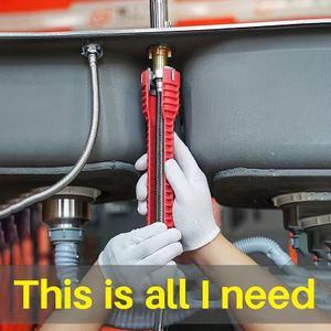 5-in-1 Adjustable Wrench Set For Bathroom And Kitchen Maintenance - Suitable For Small Spaces And Designed For Cramped Areas