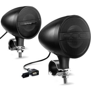 Draadloze Motorfietsluidsprekers met Ingebouwde Versterker, FM-radio & Knopbediening - Compatibel met ATVs, Accessoires