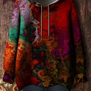 Plus Size, Plus Size Marmer Textuur Print , Casual Comfortabele Plus Size Hoodie voor Vrouwen, Geen Accessoires Inbegrepen