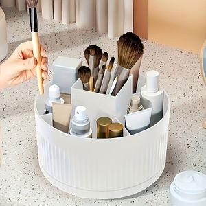 1 stuks 360° Draaiende Make-up Organizer Box, Ontwerp, Duurzaam ABS Plastic, Geschikt voor Slaapkamer, Kaptafel, Badkameropslag - Beschikbaar in en Groen