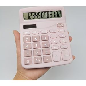 1pc Solar/battery Calculator, 12-digit Hd Display, Simple And Small , Suitable For School, Office, Financial Use, (batteries Not Included), Calculator