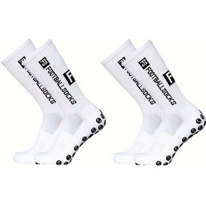 2 Paar Heren Antislip Voetbalsokken Sportkousen
