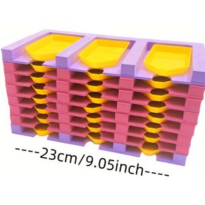 1pack 24-grid Diamond Painting Tray Organizer Set With 24 Large Trays, Rhinestone Dotting Tools, Multi-compartment Storage For Accessories -beading Storage