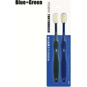 2- Japanse Nano Tandenborstelset - Meer dan 30.000 Ultrafijne Zachte Borstels met Hoge Dichtheid, Inclusief Twee Onafhankelijke Borstels