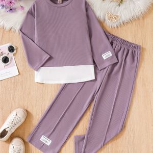 Herfst Meisjes Lange Mouw Nieuw Luie Stijl Casual Sportset, Perfect voor Buiten