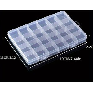 Transparante Opbergdoos met Meerdere Vakken, Sieradendoos, Organisatiedoos, Medicijndoos