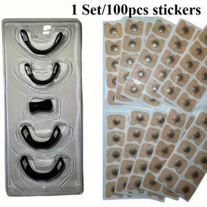 1 Set - 40/100 stuks magnetische neusdilatoren, externe neustripsen, neusbandjes voor inhalatie, magnetisch neusverwijderaar, geschikt voor zowel mannen als vrouwen, zwarte set