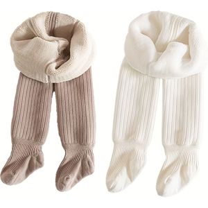 2-Pack Meisjes Kleur Thermische Leggings, Meerdere Kleuropties