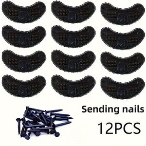 12 stuks/18 stuks Hak Rubber Reparatie Pads Met Spijkers, Vervanging Anti Slip Pad, Met Spijkers
