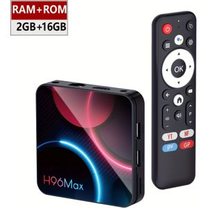 H96 MAX NIEUWE 14 Smart TV Box met H313 -Core ARM A53, 4K 3D HDR10, WiFi6, BT 5.4, 100M Ethernet, Google , Dubbele USB 3.0, 4K@60Fps HD, 220-240V Power Adapter