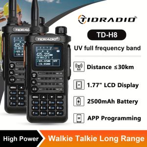 3e Gen TIDRADIO TD H8 10W Professionele Walkie Talkie Lange Afstand Noodradio Draagbare Tweeweg Radio Ontvanger Zoek