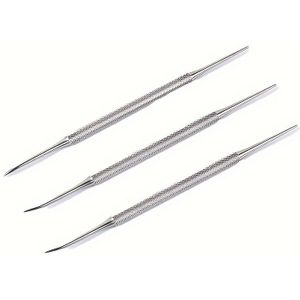 Roestvrijstalen Nagelprikvijl Multifunctionele Nagelpen Schoonheidsvijl Gereedschap 3st