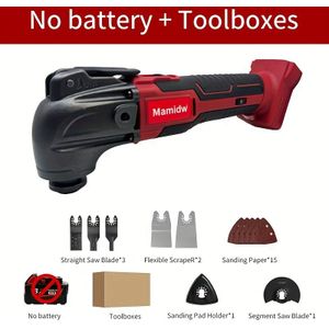 20000RPM Accu met Snelkoppeling - Multifunctionele Elektrische Trimmer met 4° Schuifhoek, 6 Snelheden, Ergonomische Handgreep & Veiligheidsslot, Compact Ontwerp, Duurzame Constructie