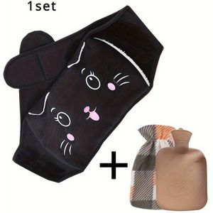 1set Herbruikbare Warmwaterkruik & Heupwarmer - Geen Elektriciteit Nodig, Warmwaterzak, Afneembare Warme en Koude Kompreszak, Draagbare Warmwaterzak met Mouw, Winter Kerstcadeau