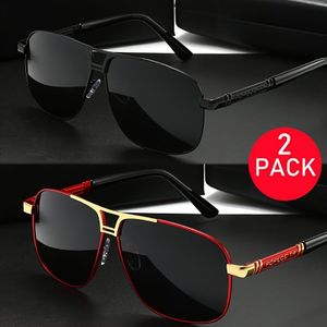 2 paar retro modebrillen voor zowel mannen als vrouwen, montuur metalen bril, geselecteerde geschenken