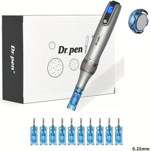 Dr. Pen M8S - Komt met 10 36 naalden (0,25 mm) + 2 Nano - Draadloos verstelbare elektrische Dr pen Vrouwen's huidverzorging cadeau, dagelijkse zorg thuis