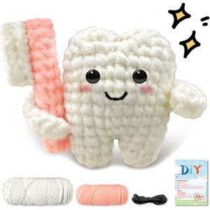 1 set Tanden + Tandenborstel - Haakpakket voor Beginners