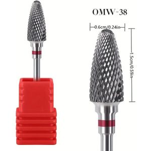 Nagelboorbits, nagelriem elektrische nagelvijl en wolfraam acryl gel nagelbit, acryl nagelkunstgereedschap, hardmetalen nagelriemverwijderaar voor manicure, pedicure, thuissalon