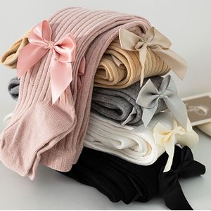 5-Pack Meisjes Leggings met Fijne Strikdesign, Perfect voor Schooluniformrokken