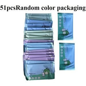 Draagbare 51-delige Wegwerp Reisdoekjes voor Hiken en Picknicks, Leuke Verpakking met Veilig Sluitingssysteem