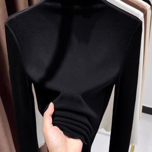 Nieuwe Kleur Ruffle Turtleneck Basislaag Shirt voor Vrouwen, Herfst en Winter Warme Onderkleding, Draagbaar als Bovenkleding