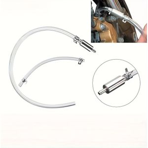 Kit voor motorfiets- en auto-koppelrem-aftakelhose - Universele aluminium en rubberen buistool met een-wegklep voor eenvoudige afvoer