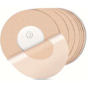 Sensorhoezen - 25 Stuks Zelfklevende Pleisters in Huidtint - Flexibele CGM Pleisters, Geen Lijm in het Midden - Compatibel met Enlite en Freestyle Libre 14-Dagen Sensoren