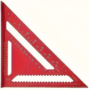 12-inch Aluminum Alloy Triangle Ruler – Precision Woodworking Measuring Tool With Angle And Metric Scale, Durable Metal Construction