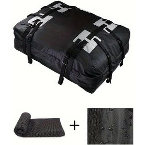 Goolsky Auto dakkoffer, 425 liter, opvouwbare dakkoffer voor auto, universeel, verdikt, 600D waterdicht, voor reizen, camping, zwart Goolsky Auto dakkoffer, 425 liter, opvouwbare dakkoffer voor auto, universeel, verdikt, 600D waterdicht, voor reizen, camping, zwart