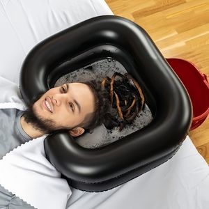 Inflatable Bedside Hair Washing Basin, Portable Shower Pillow For Bedridden Patients, Home & , Ideal For Inconvenient Mobility, Lightweight With Drainage Hose