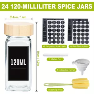 Kruidenpotjes 25 Stuks, Kruidenblikken 120 Ml, Kruiden Organizer Strooi Inzetstukken Opbergdozen Kruidenpotjes 25 Stuks, Kruidenblikken 120 Ml, Kruiden Organizer Strooi Inzetstukken Opbergdozen