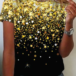 Dames Gradient Ombre Korte Mouw T-Shirt - Wit naar Roze Ombre Print, Relaxed Fit Ronde Hals Casual Blouse, Wasmachinebestendig Laagjes Top voor Casual Kleding (Roze Tinten)