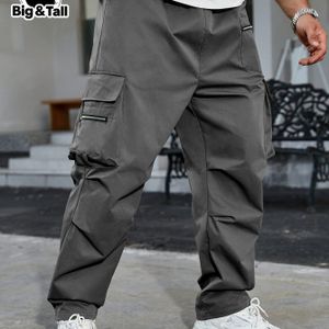 Heren Heavy-Duty Cargo Broek - Plus Size Werkbroek met Meerdere Utility Zakken, Non-Stretch Stof voor Constructie, Wandelen