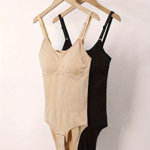2- Naadloze Vormgevende Bodysuit, Buikcontrole en Billiftend Slankmakende Body Shaper, Damesondergoed & Shapewear