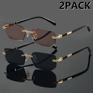 2-Pack Retro Metal Klassieke Trendy Sexy Modebrillen voor Mannen en Vrouwen, Ideaal voor Afstudeerseizoen, Trouwfeesten, Feestjes, Casual , Moederdag, Vaderdag, Kerstcadeau