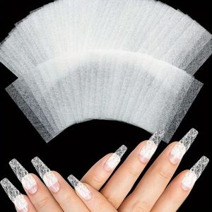 100 stuks Witte Glasvezel Nagelverlengingen - Geurloze Accessoires voor Knutselen en Nail Art, Verbetert de Sterkte en Textuur van de Nagels