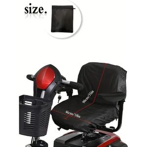 Zwarte Beschermhoes voor Elektrische Rolstoel, Elastisch en Geschikt voor Mobiele Scooters