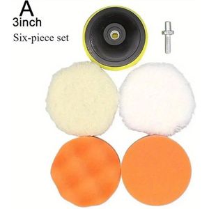 6 Stuks Auto Polijsten Kit, 3/4 Inch Zacht Wollen Pad, Waxen & Polijsten Polijsten Schijf, Krassen Verwijderen Tool, Draadloze Elektrische Accessoire, Home Improvement Tool Se