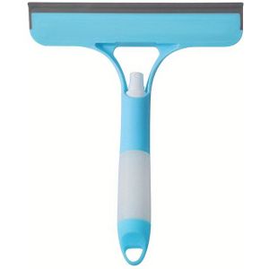 1pc 3-in-1 Window Cleaning Tool - Yellow Silicone Squeegee With Scraper & Sprayer, Ideal For Glass, Shower Doors, Car Windshields - No Electricity Required, Home & , Windshield Cleaner