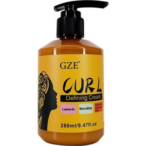 GZE Kruldefiniërende Crème voor Gedefinieerde - -Frizz, Hydraterend & Versterkende Glans – Met Arganolijl Voor Frietzorg en Voeding