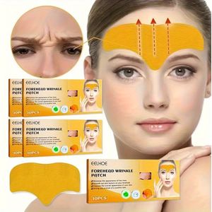 5-Pakket: 50 stuks EELHOE Voorhoofdpleisters - Collageen Voorhoofd- en Oogpleisters, Hydraterende Lichtbeige Verzorging, geschikt voor alle huidtypes, alcoholvrij