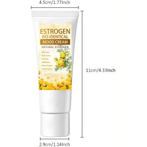 Vrouwelijke Estrogeen Stemmingcrème - Wilde Yam, Rode , Pioenrozen, Goji, Ginseng, Anthocyanine - Hydrateert het Lichtbeige, Voedt het lichaam, Zacht en Evenwichtig - Speciaal voor vrouwen