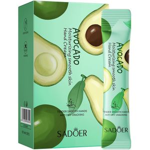 4ml*20 stuks/doos Avocado hydraterende handcrème Light Beige. Verbetert uitdroging van de handen, verheldert en voedt Light Beige. Maakt de handen stralender