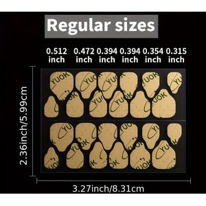 GEN2 240 stickers in 10 vellen – Nagelart jelly lijmstickers, dubbelzijdige gel voor kunstnagels, ultra- waterdichte en verwijderbare nagellakstickers met supersterke hechting